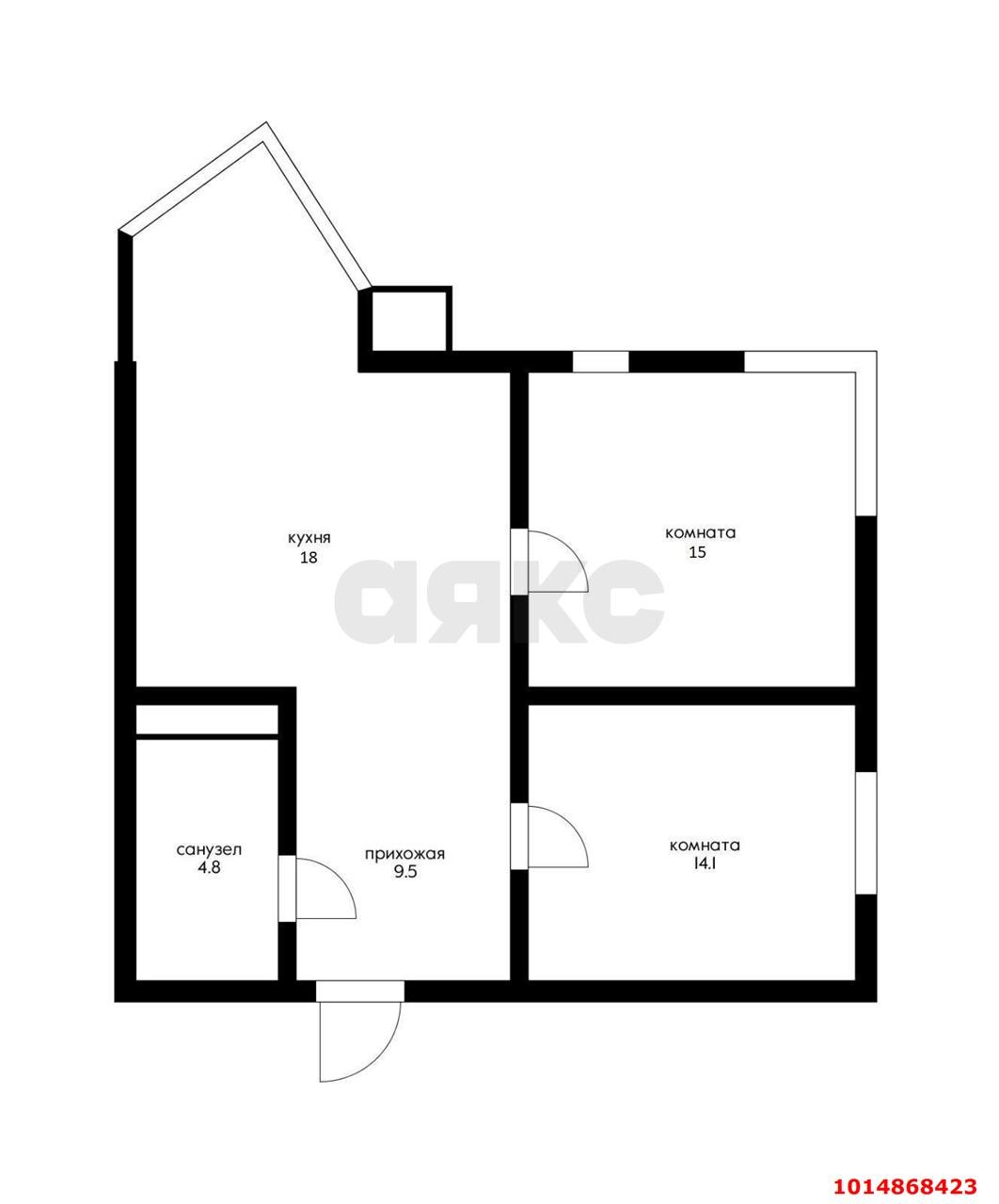 Фото №7: 2-комнатная квартира 61 м² - Краснодар, ЖК Седьмой Континент, ул. Совхозная, 1к3