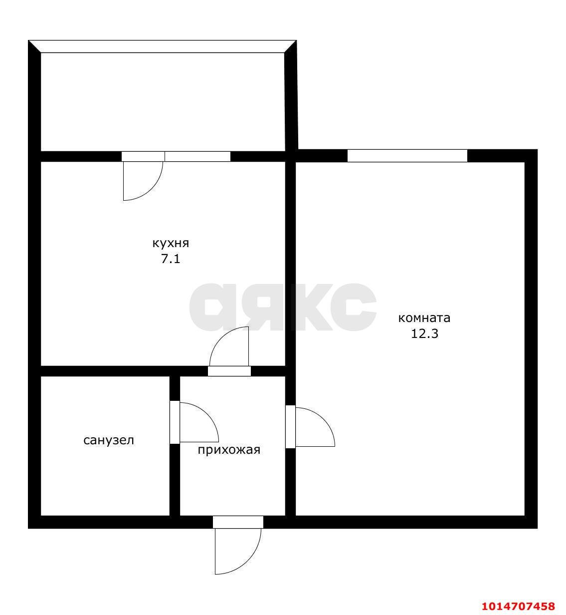 Фото №15: 1-комнатная квартира 25 м² - Новая Адыгея, жилой комплекс Дарград, ул. Тургеневское шоссе, 33/1к3