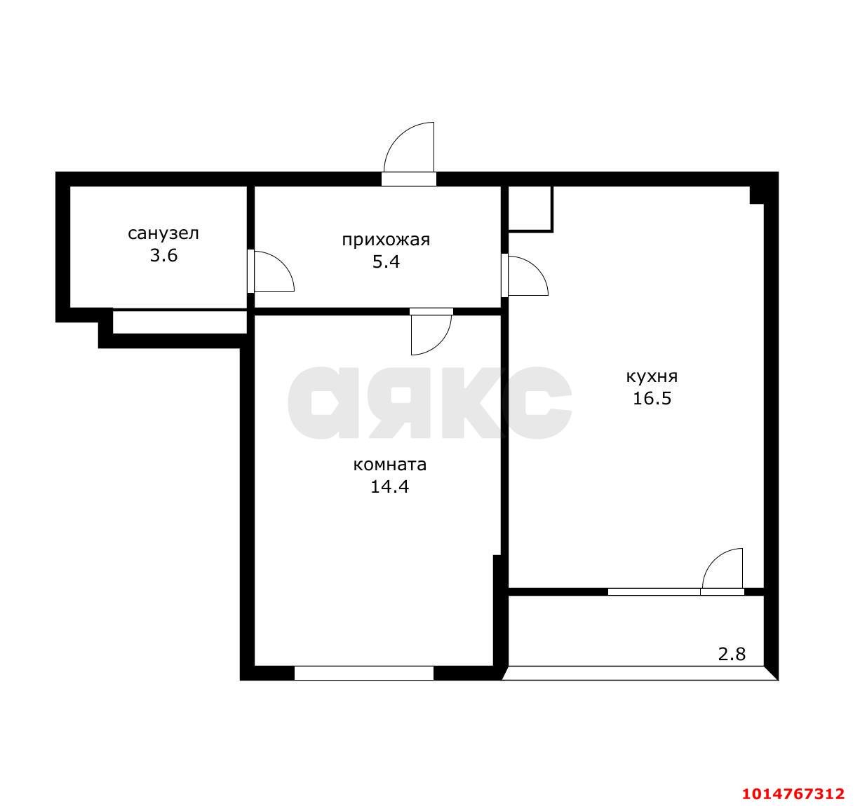 Фото №6: 1-комнатная квартира 40 м² - Краснодар, жилой комплекс Самолёт, ул. Западный Обход, 39/2