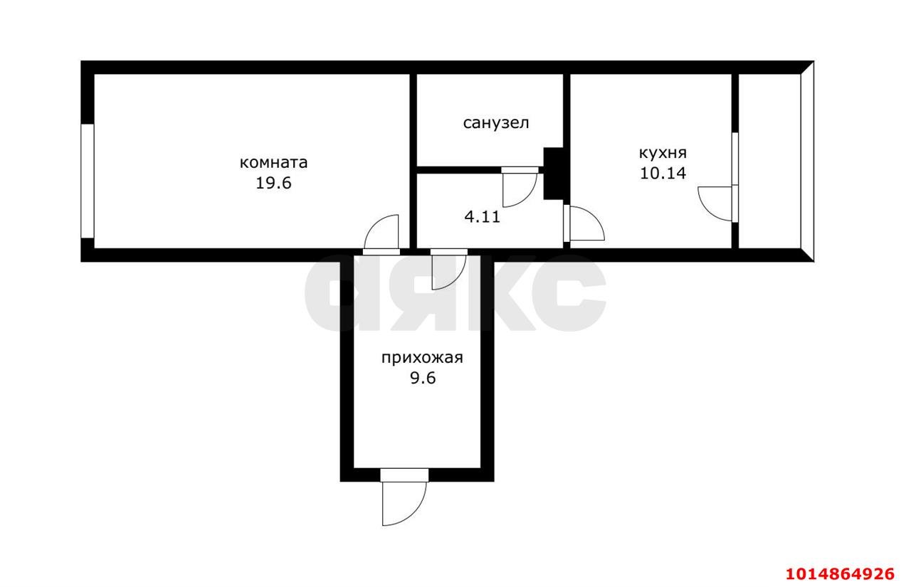 Фото №10: 1-комнатная квартира 50 м² - Краснодар, Фестивальный, ул. Совхозная, 18