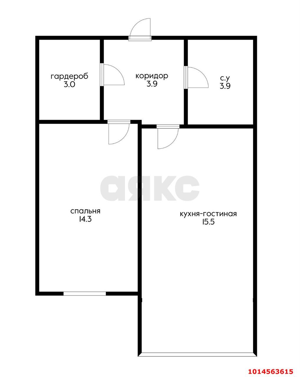 Фото №6: 1-комнатная квартира 40 м² - Краснодар, ЖК Красная Площадь, ул. Кореновская, 57к2