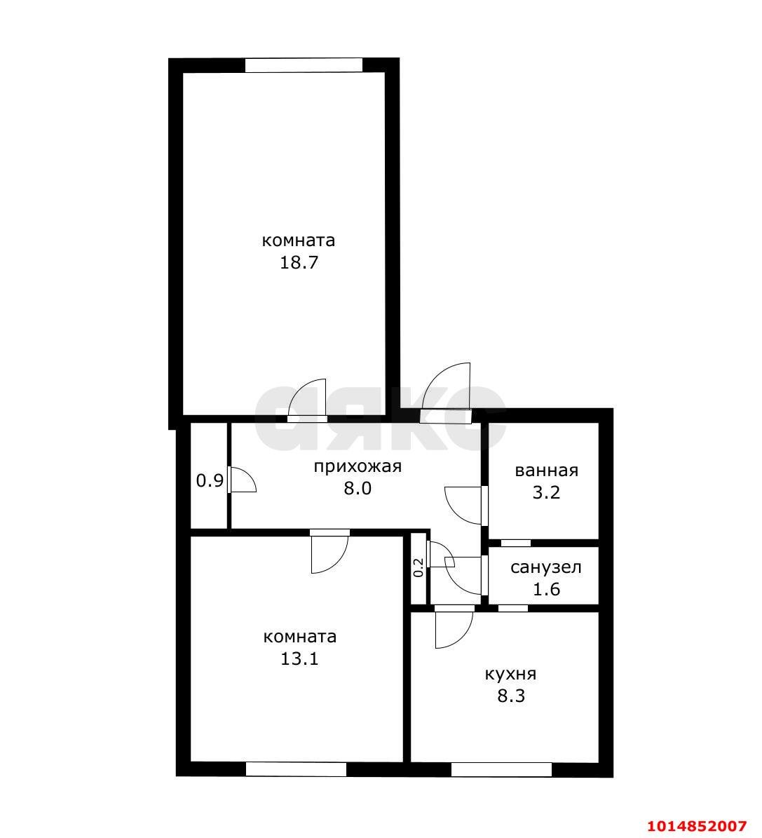 Фото №13: 2-комнатная квартира 54 м² - Краснодар, Центральный, ул. Захарова, 31