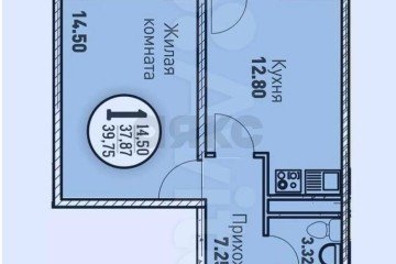 Фото №5: 1-комнатная квартира 40 м² - Краснодар, мкр. ЖК Цветы, ул. Круговая, 4Вк6
