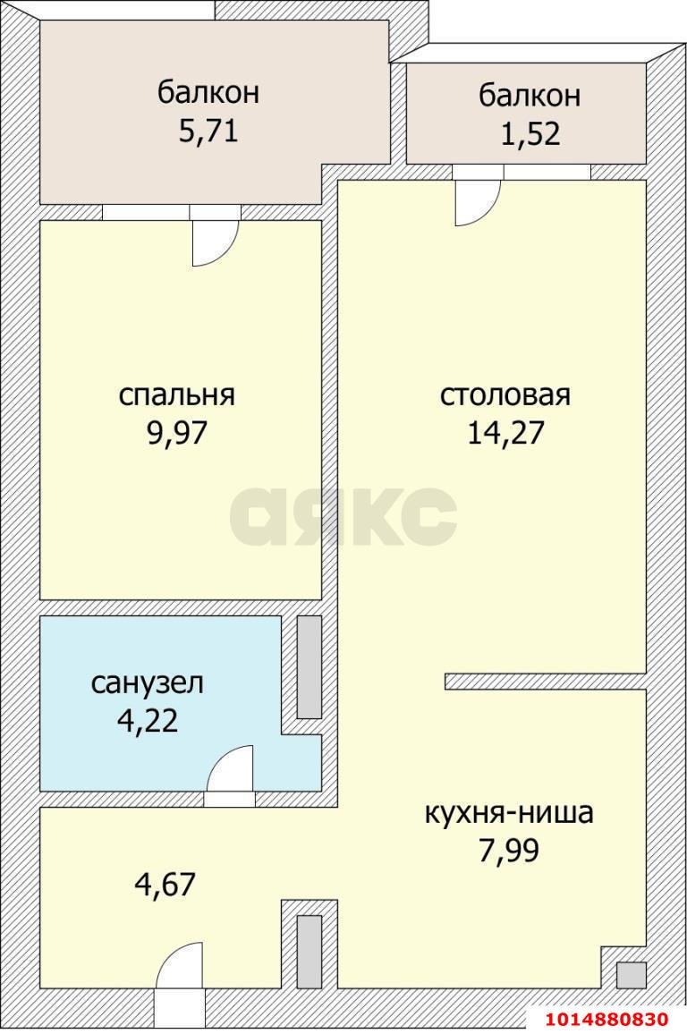 Фото №15: 1-комнатная квартира 48 м² - Краснодар, Прикубанский внутригородской округ, жилой комплекс Приоритет, жилой комплекс Мозаика, ж/м имени Демьяна Бедного, ул. Степная, 1/1