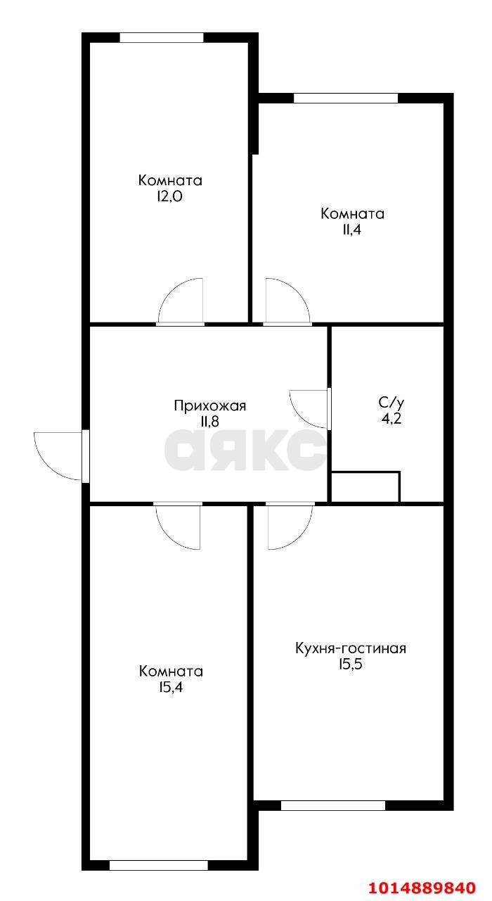 Фото №11: 3-комнатная квартира 76 м² - Новая Адыгея, жилой комплекс Баланс, ул. Береговая, 1А