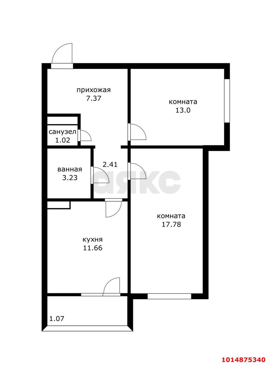 Фото №14: 2-комнатная квартира 56 м² - Краснодар, Пашковский, ул. Ярославского, 70