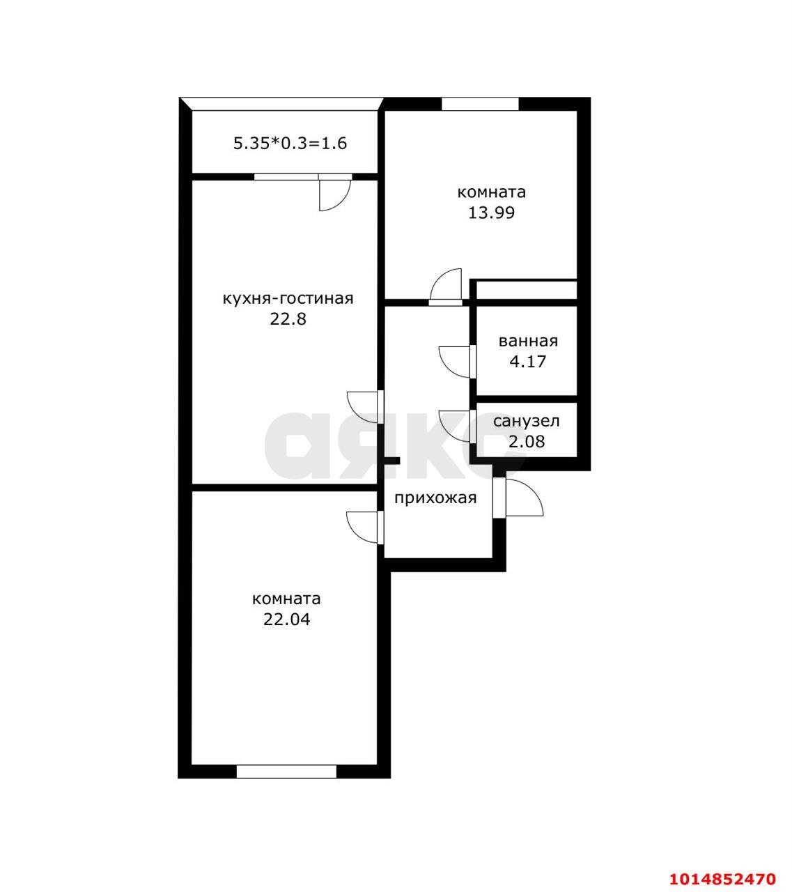 Фото №17: 2-комнатная квартира 80 м² - Краснодар, Центральный, ул. Леваневского, 187