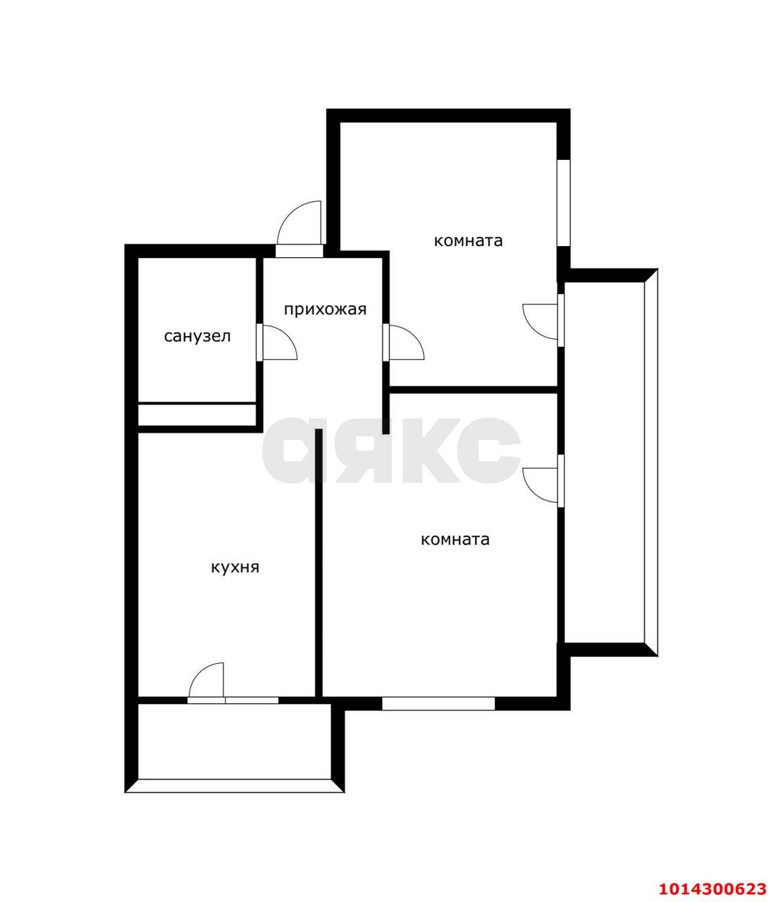 Фото №12: 2-комнатная квартира 47 м² - Краснодар, Карасунский внутригородской округ, жилой комплекс Ясный, мкр. Гидростроителей, ул. Гидростроителей, 62к1