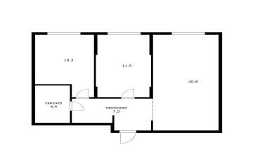 Фото №4: 2-комнатная квартира 54 м² - Краснодар, мкр. жилой комплекс Зелёная Территория, ул. имени Генерала Брусилова, 5лит1.2
