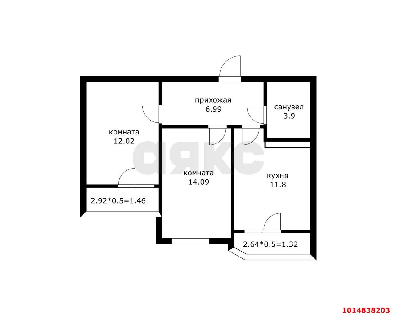 Фото №4: 2-комнатная квартира 48 м² - Краснодар, 7-й квартал, ул. имени Героя Николая Шевелёва, 15