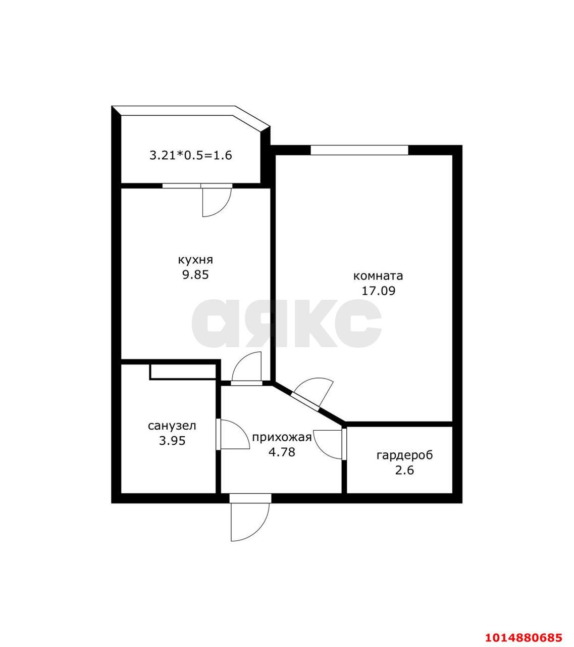Фото №6: 1-комнатная квартира 41 м² - Краснодар, ЖК Губернский, ул. имени Героя Георгия Бочарникова, 8