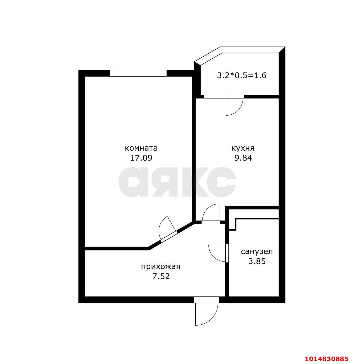 Фото №13: 1-комнатная квартира 38 м² - Краснодар, 1-й квартал, ул. Боспорская, 2