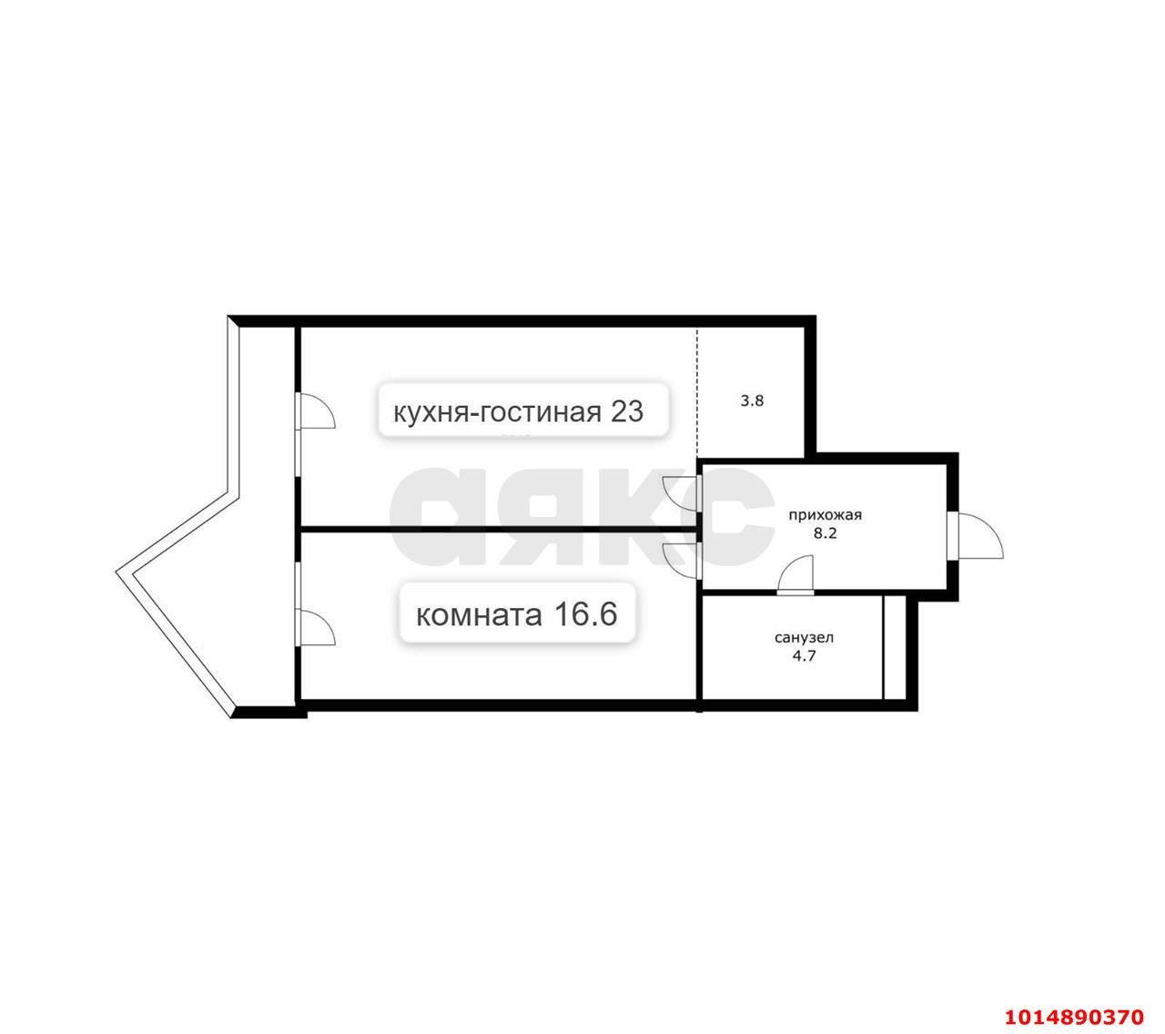 Фото №12: 1-комнатная квартира 46 м² - Краснодар, ЖК Седьмой Континент, ул. Совхозная, 1к5
