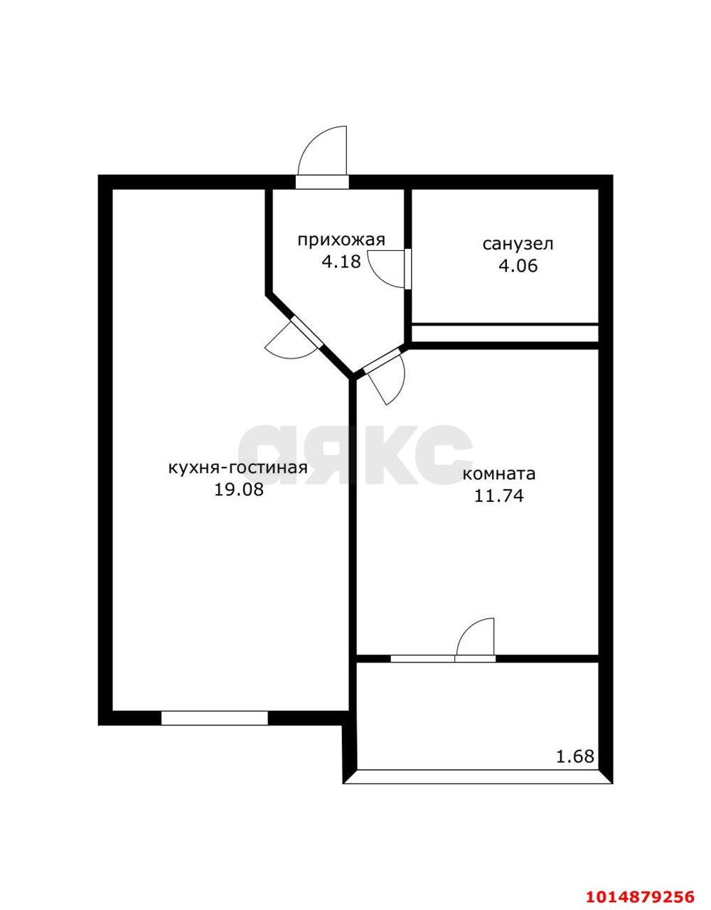 Фото №4: 1-комнатная квартира 42 м² - Краснодар, Прикубанский внутригородской округ, 