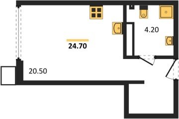 Фото №1: Студия 24 м² - Краснодар, мкр. Парк Победы, 
