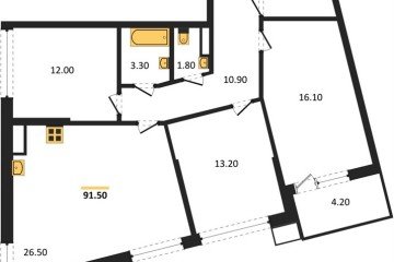 Фото №1: 3-комнатная квартира 89 м² - Краснодар, мкр. Прикубанский внутригородской округ, 
