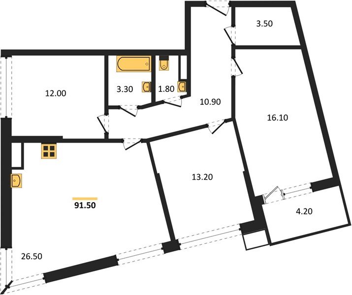 Фото №1: 3-комнатная квартира 89 м² - Краснодар, Парк Победы, мкр. Прикубанский внутригородской округ
