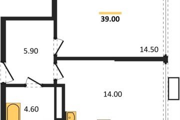 Фото №1: 1-комнатная квартира 37 м² - Краснодар, мкр. Парк Победы, 