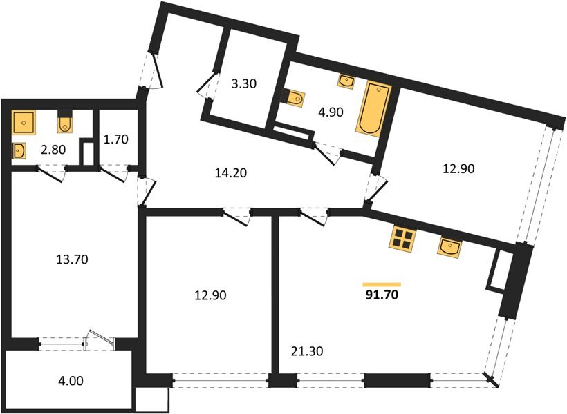 Фото №1: 3-комнатная квартира 89 м² - Краснодар, Парк Победы, 