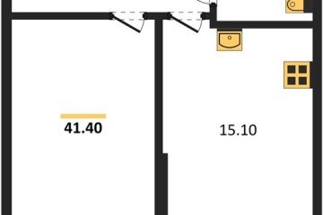 Фото №1: 1-комнатная квартира 41 м² - Краснодар, мкр. Парк Победы, 
