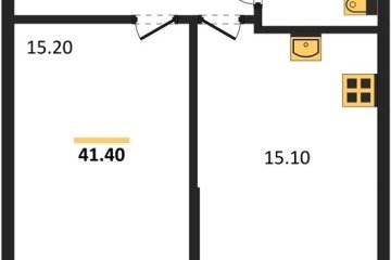 Фото №1: 1-комнатная квартира 41 м² - Краснодар, мкр. Парк Победы, 