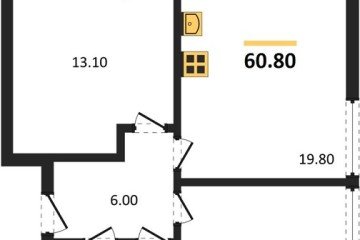 Фото №1: 2-комнатная квартира 59 м² - Краснодар, мкр. Парк Победы, 