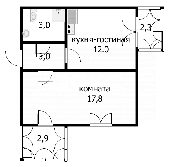 Фото №16: 2-комнатная квартира 41 м² - Анапа, ул. Буковая, 15