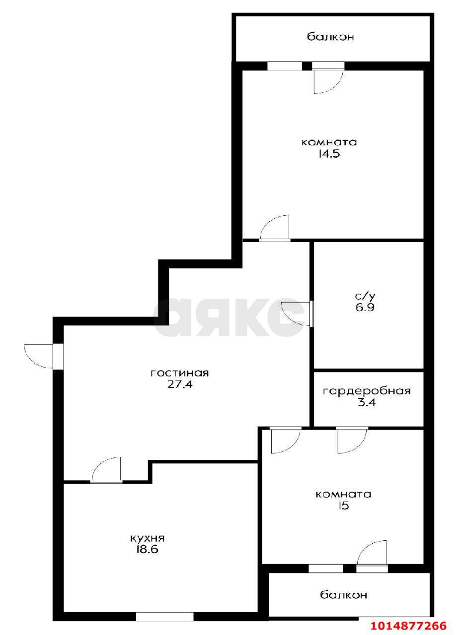 Фото №12: 2-комнатная квартира 92 м² - Краснодар, Центральный, ул. Кубанская набережная, 31/1