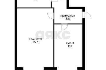 Фото №1: 1-комнатная квартира 51 м² - Краснодар, мкр. ЖК Культурный, ул. Чайковского, 23/3