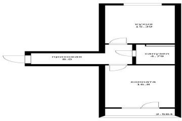 Фото №1: 1-комнатная квартира 44 м² - Южный, мкр. жилой комплекс История, ул. Екатерининская, 1к2