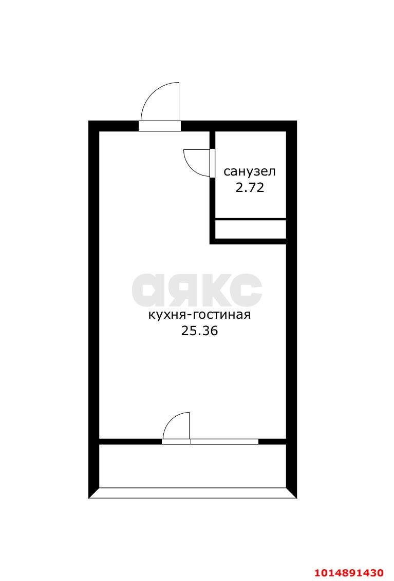 Фото №13: Студия 24 м² - Краснодар, Славянский, ул. Заполярная, 37к5