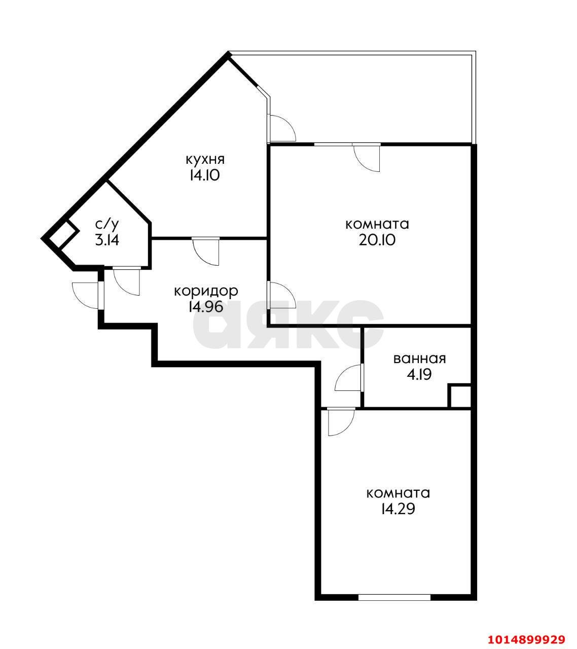 Фото №19: 2-комнатная квартира 70 м² - Краснодар, Фестивальный, ул. Фридриха Энгельса, 61