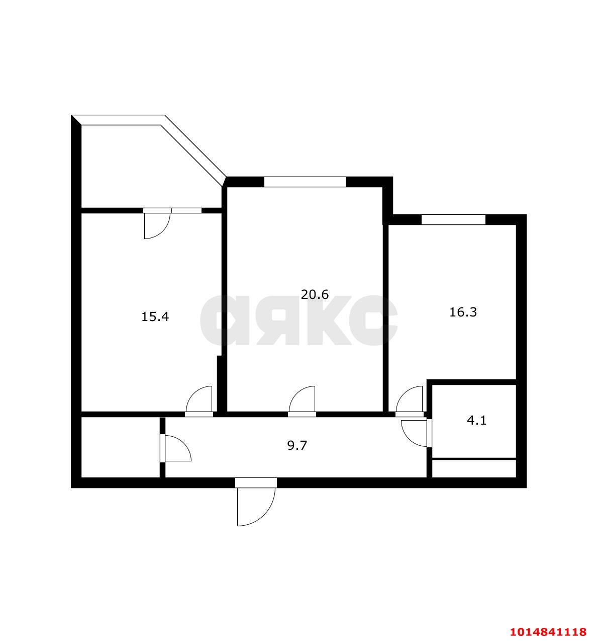 Фото №9: 2-комнатная квартира 67 м² - Краснодар, Школьный, ул. Филатова, 17