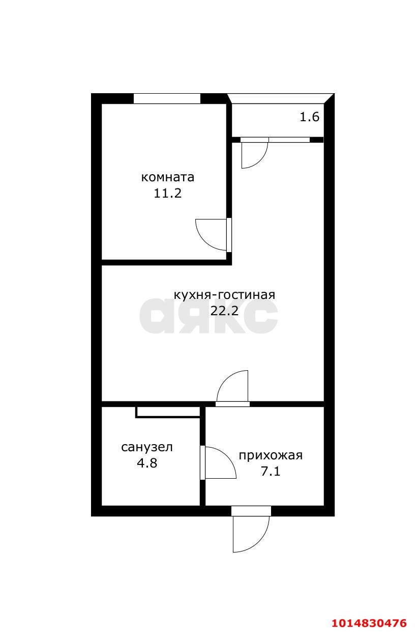 Фото №1: 2-комнатная квартира 46 м² - Краснодар, Новознаменский, ул. Войсковая, 4к10