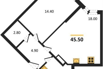 Фото №1: 1-комнатная квартира 45 м² - Краснодар, мкр. Догма Парк, 