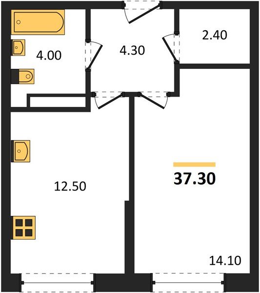 Фото №1: 1-комнатная квартира 37 м² - Краснодар, Прикубанский внутригородской округ, мкр. Догма Парк