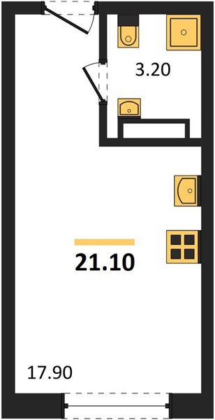 Фото №1: Студия 21 м² - Краснодар, Прикубанский внутригородской округ, мкр. Догма Парк, ул. Марины Цветаевой, 33