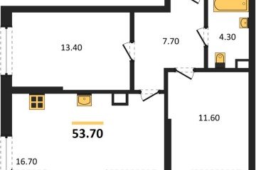 Фото №1: 2-комнатная квартира 53 м² - Краснодар, мкр. Догма Парк, ул. Марины Цветаевой, 33