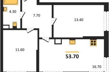 Фото №1: 2-комнатная квартира 53 м² - Краснодар, мкр. Догма Парк, ул. Марины Цветаевой, 33