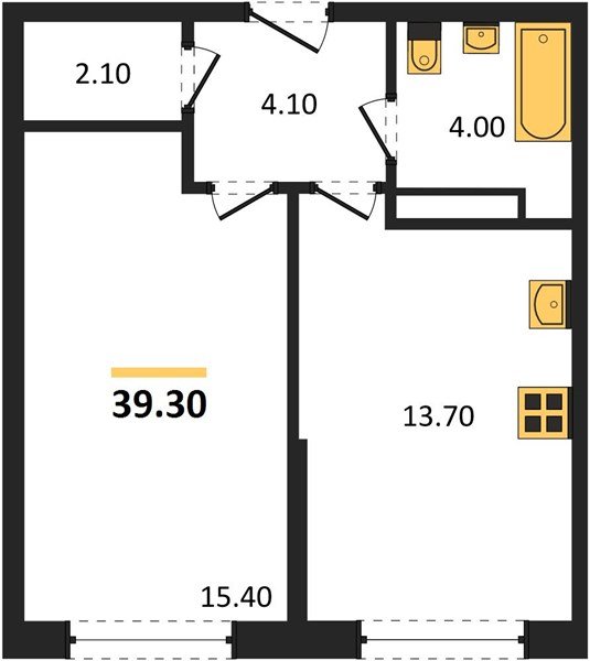 Фото №1: 1-комнатная квартира 39 м² - Краснодар, Прикубанский внутригородской округ, мкр. Догма Парк, ул. Марины Цветаевой, 33
