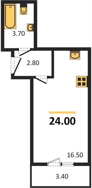 Фото №1: Студия 24 м² - Новая Адыгея, мкр. жилой комплекс Дарград