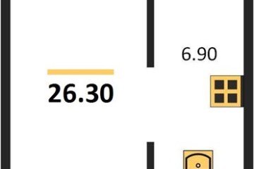 Фото №1: 1-комнатная квартира 26 м² - Новая Адыгея, мкр. жилой комплекс Дарград, 