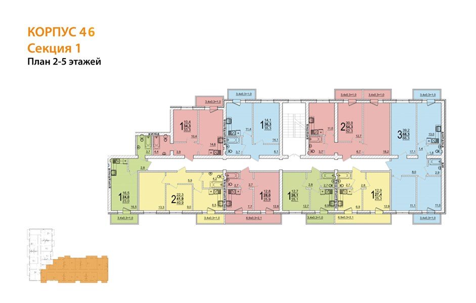 Фото №8: 1-комнатная квартира 27 м² - Новая Адыгея, мкр. жилой комплекс Дарград