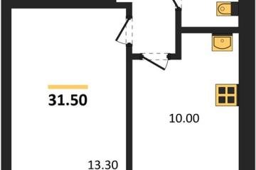 Фото №1: 1-комнатная квартира 31 м² - Новая Адыгея, мкр. жилой комплекс Дарград, 