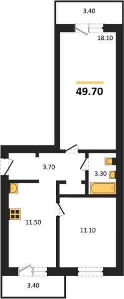 Фото №1: 2-комнатная квартира 49 м² - Новая Адыгея, мкр. жилой комплекс Дарград