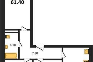 Фото №1: 3-комнатная квартира 61 м² - Новая Адыгея, мкр. жилой комплекс Дарград, 