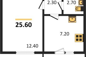 Фото №1: 1-комнатная квартира 25 м² - Новая Адыгея, мкр. жилой комплекс Дарград, 