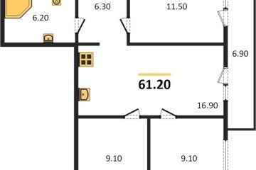 Фото №1: 3-комнатная квартира 61 м² - Новая Адыгея, мкр. жилой комплекс Дарград, 