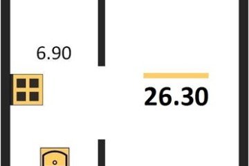 Фото №1: 1-комнатная квартира 26 м² - Новая Адыгея, мкр. жилой комплекс Дарград, 