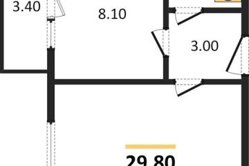 Фото №1: 1-комнатная квартира 29 м² - Новая Адыгея, мкр. жилой комплекс Дарград, 